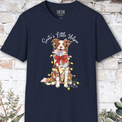 Border Collie #3 Santa's little helper, unisex T shirt