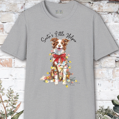 Border Collie #3 Santa's little helper, unisex T shirt
