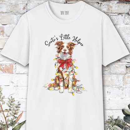 Border Collie #3 Santa's little helper, unisex T shirt