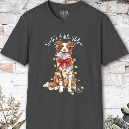 Border Collie #3 Santa's little helper, unisex T shirt