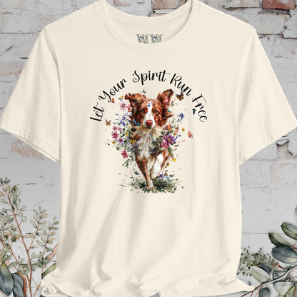 Border Collie #3 'Let your spirit run free' T shirt