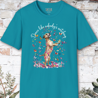 Border Terrier "Dance like nobody's watching" unisex T shirt