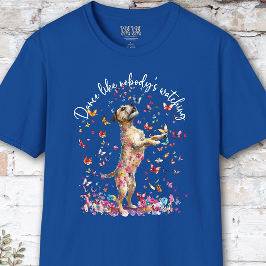 Border Terrier "Dance like nobody's watching" unisex T shirt