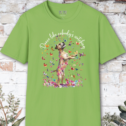 Border Terrier "Dance like nobody's watching" unisex T shirt