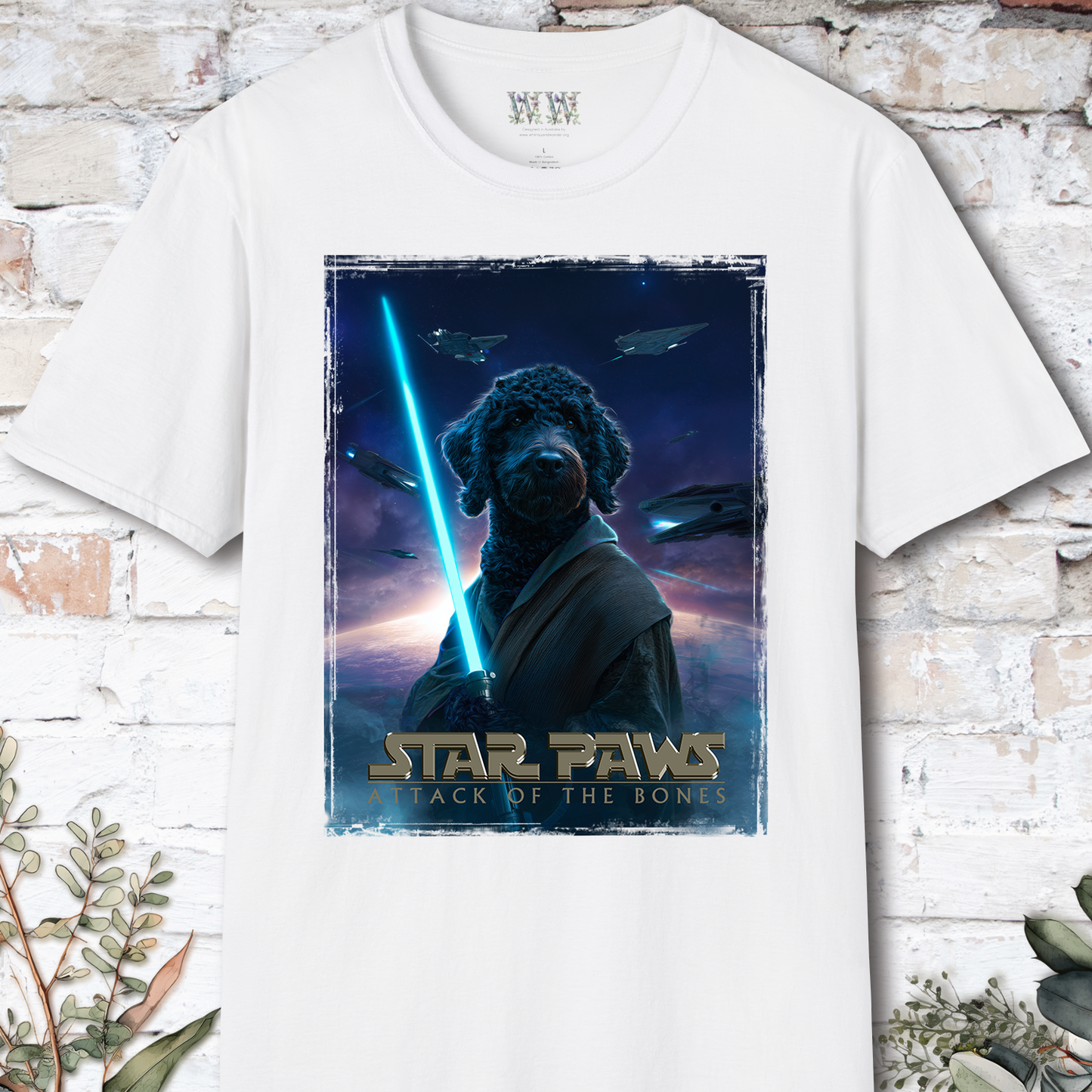 Bordoodle Star Paws Unisex T shirt