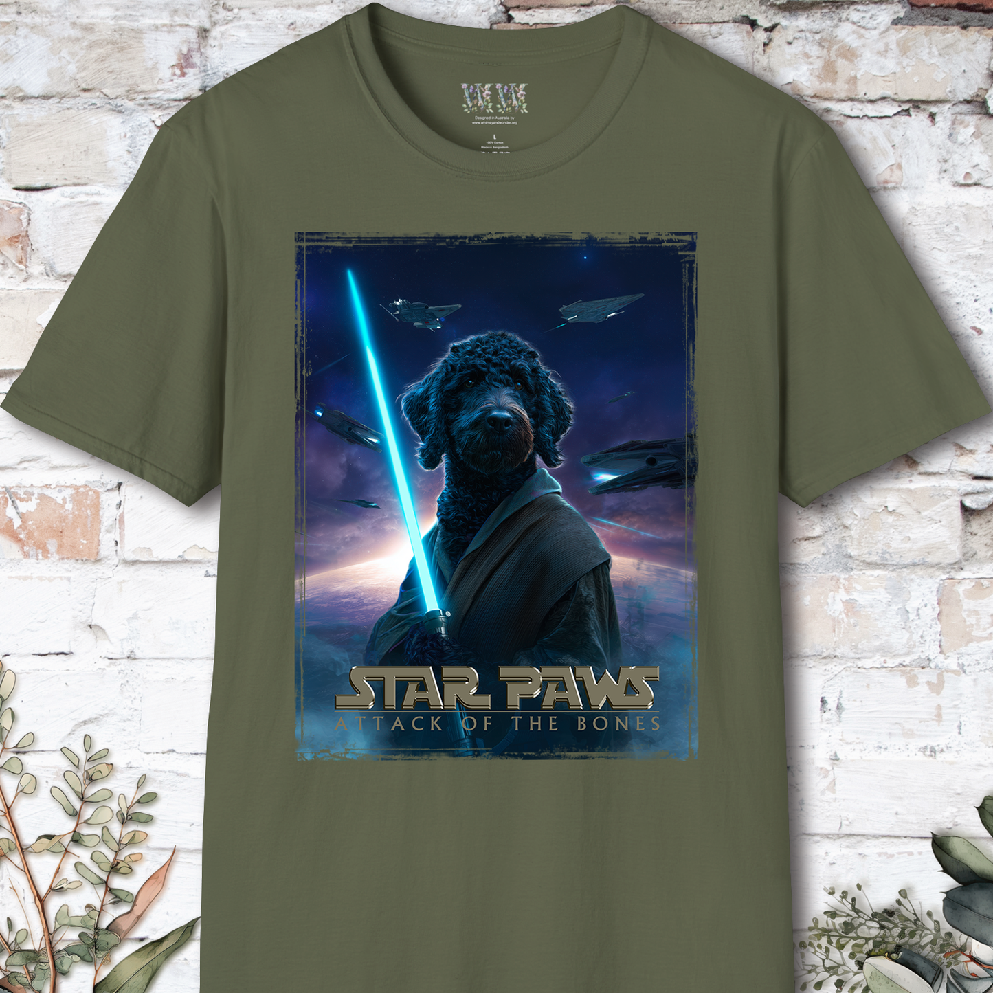 Bordoodle Star Paws Unisex T shirt