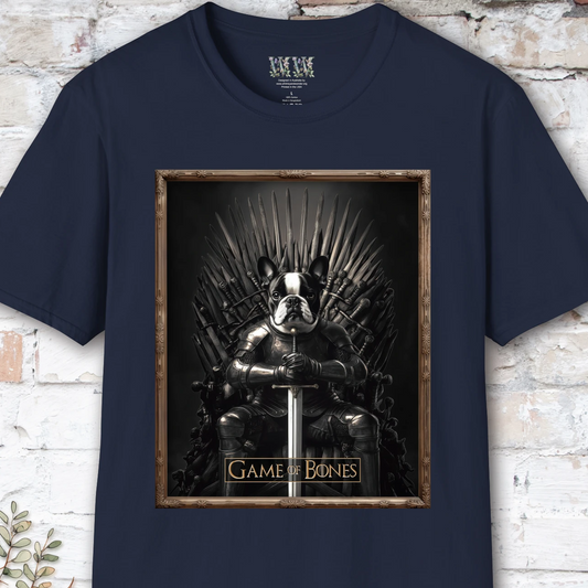 Boston Terrier, Game of Bones, unisex T shirt