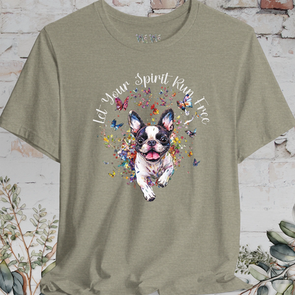 Boston Terrier 'Let your spirit run free' T shirt