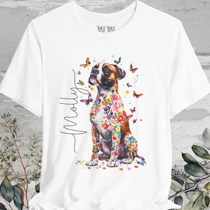 Boxer #1 Floral Personalized T shirt
