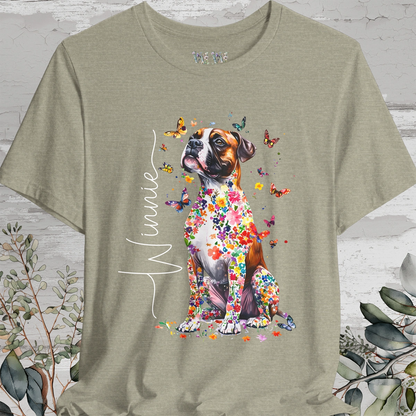 Boxer #1 Floral Personalized T shirt
