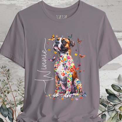 Boxer #1 Floral Personalized T shirt