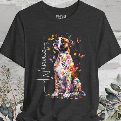 Boxer #1 Floral Personalized T shirt