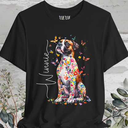 Boxer #1 Floral Personalized T shirt