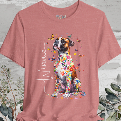 Boxer #1 Floral Personalized T shirt