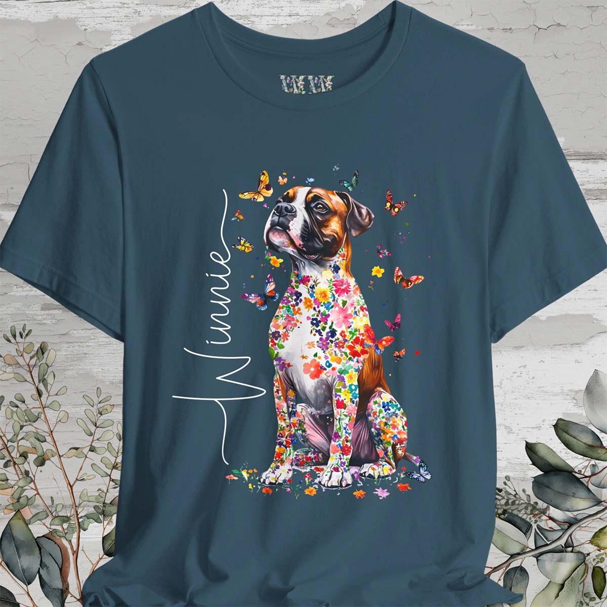 Boxer #1 Floral Personalized T shirt