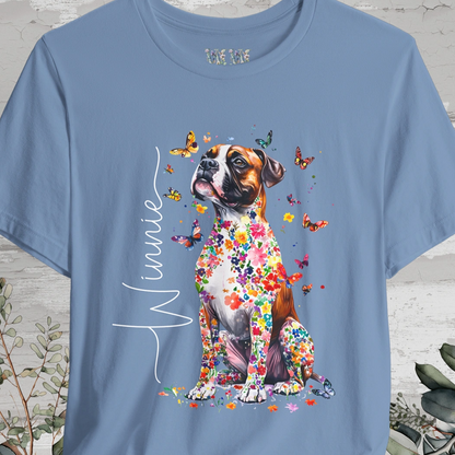 Boxer #1 Floral Personalized T shirt