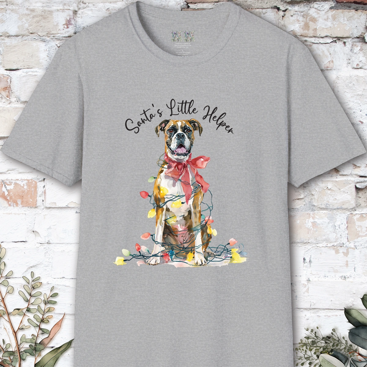 Boxer #1 Santa's little helper, unisex T shirt