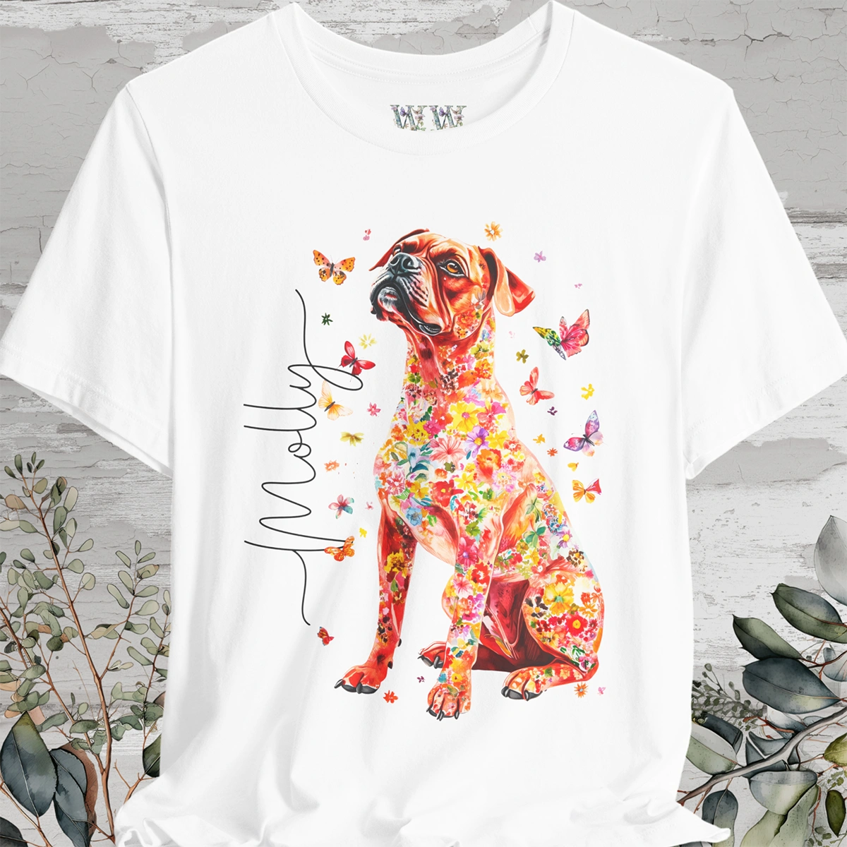 Boxer #2 Floral Personalized T shirt
