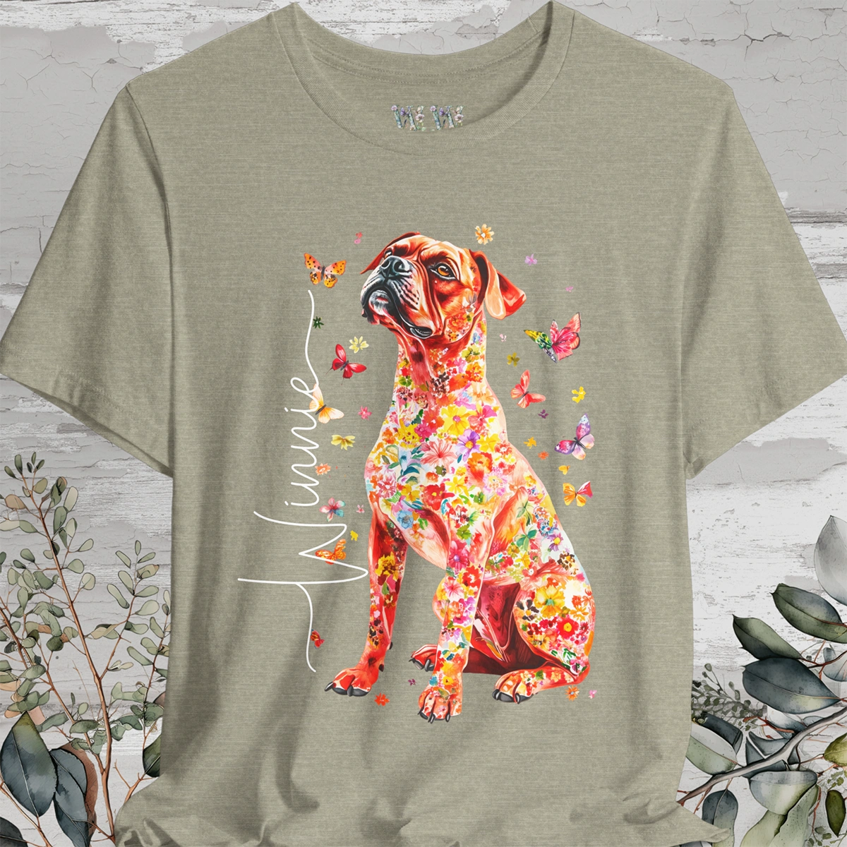 Boxer #2 Floral Personalized T shirt