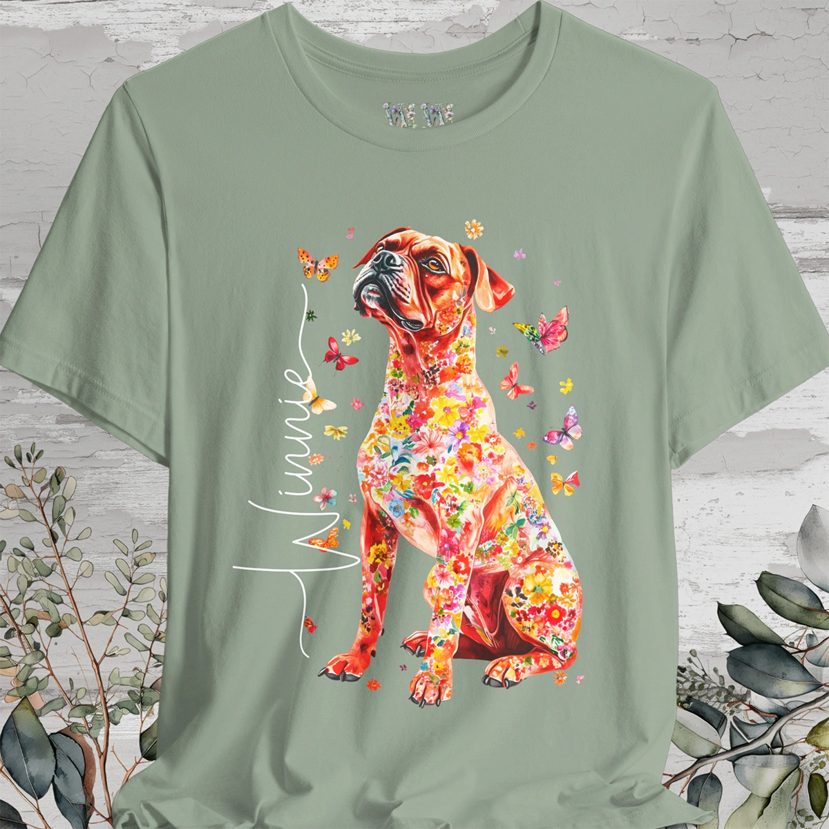 Boxer #2 Floral Personalized T shirt