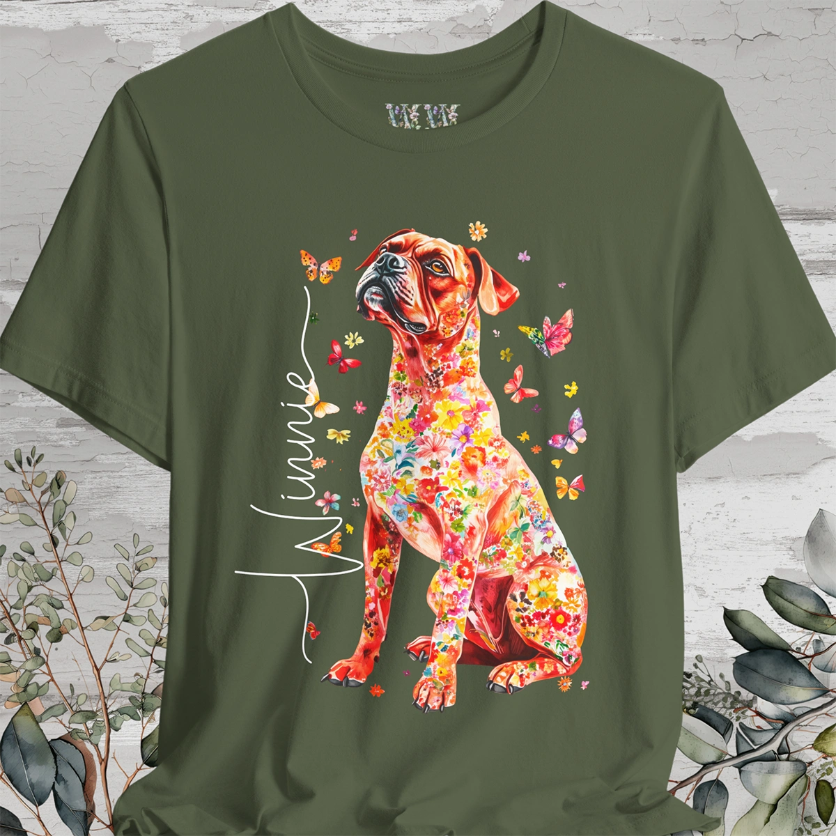 Boxer #2 Floral Personalized T shirt