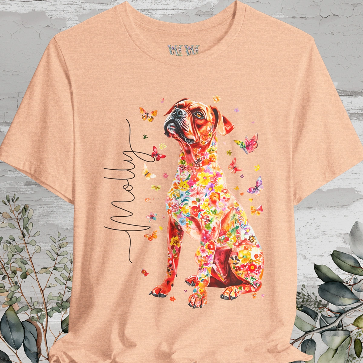Boxer #2 Floral Personalized T shirt