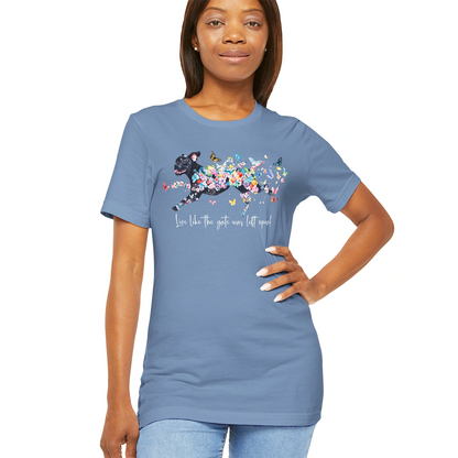 Black Boxer 'Live like the gate was left open' T shirt