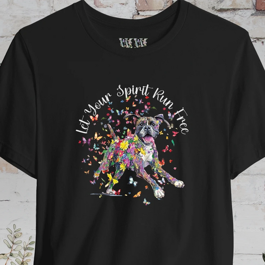 Boxer 'Let your spirit run free' T shirt