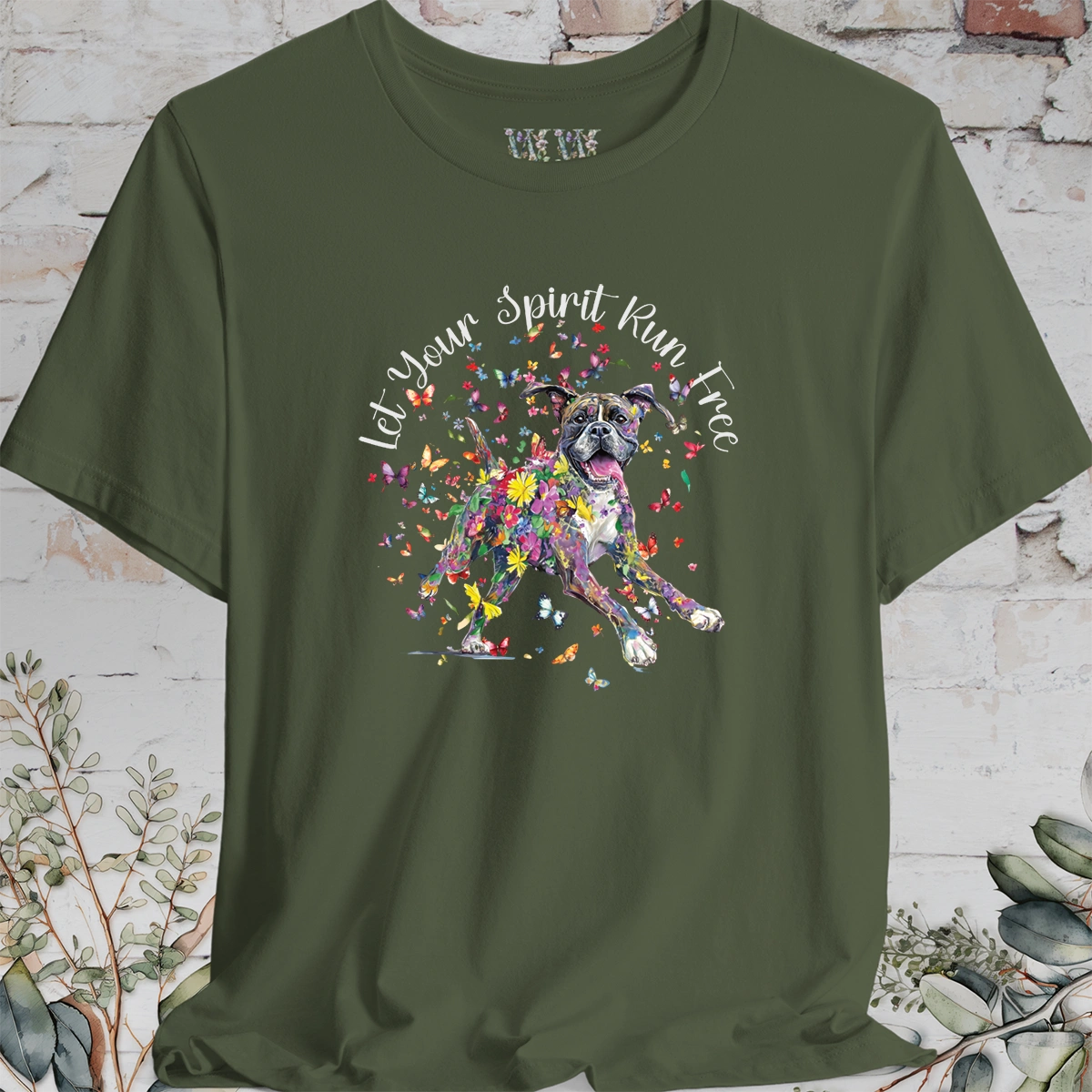 Boxer 'Let your spirit run free' T shirt
