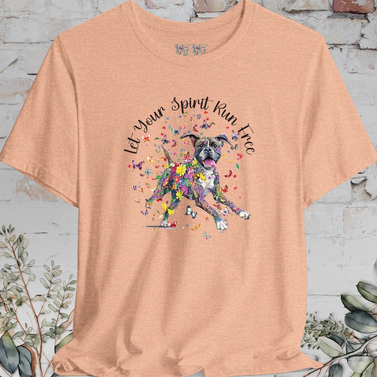Boxer 'Let your spirit run free' T shirt