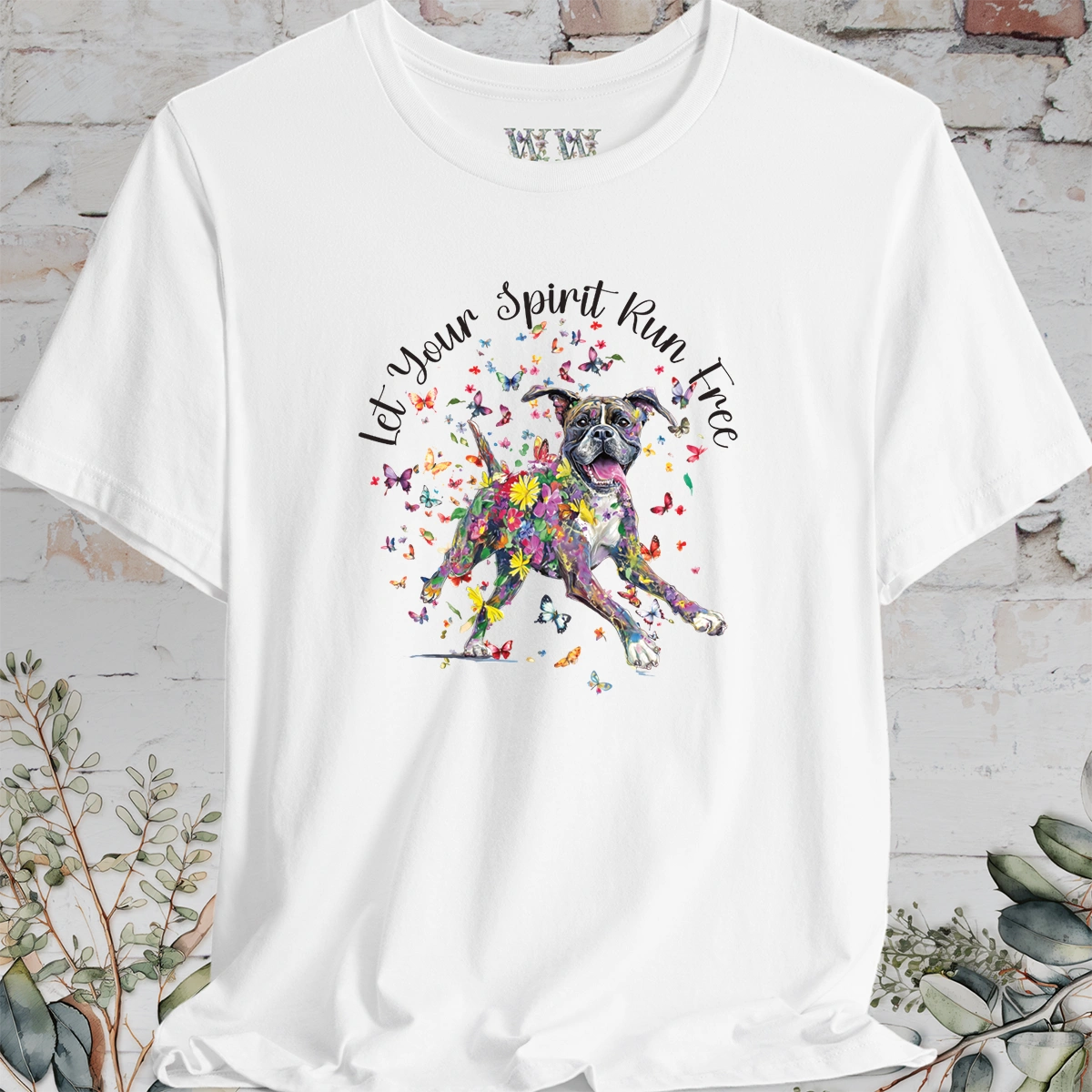 Boxer 'Let your spirit run free' T shirt