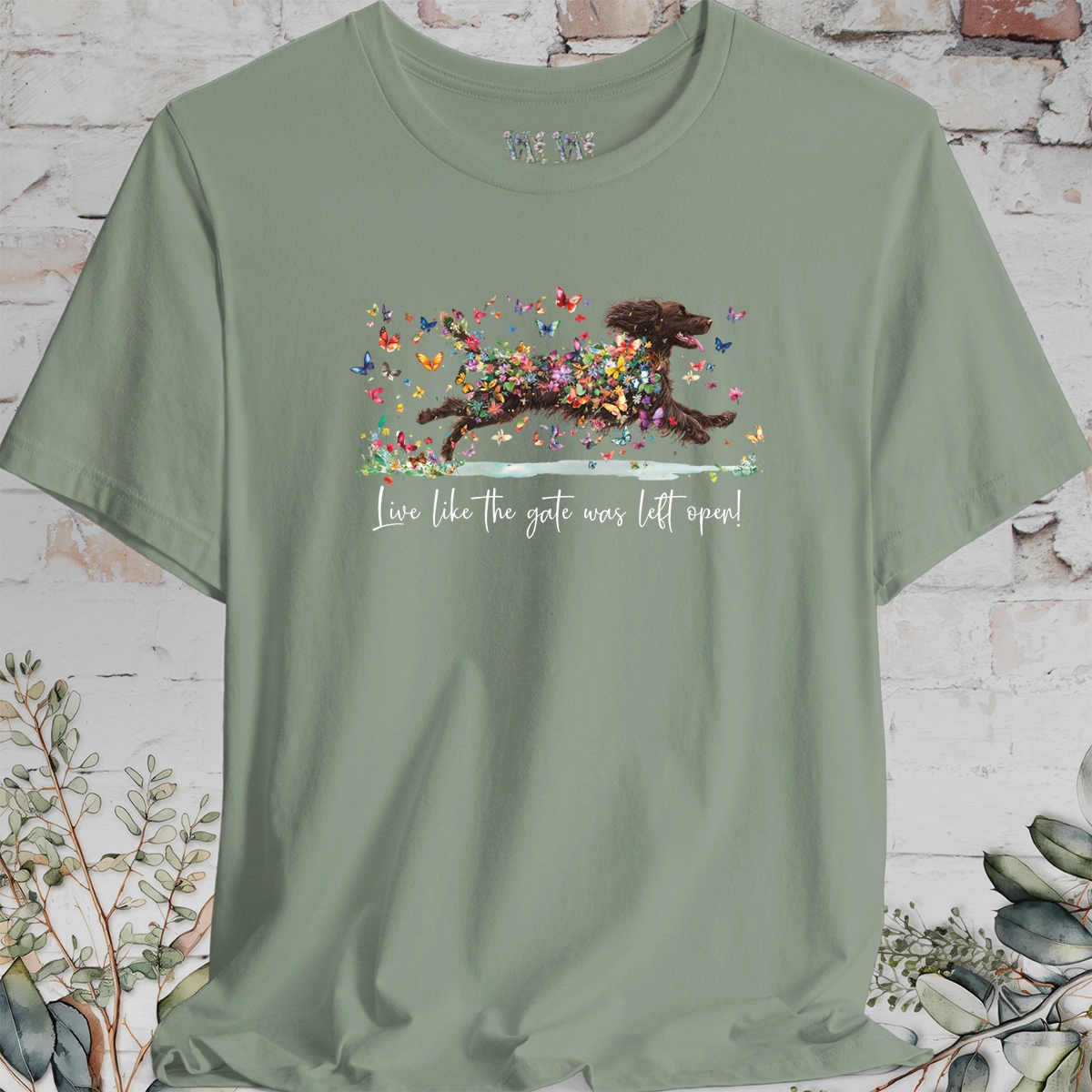 Boykin Spaniel #1 'Live like the gate was left open' T shirt