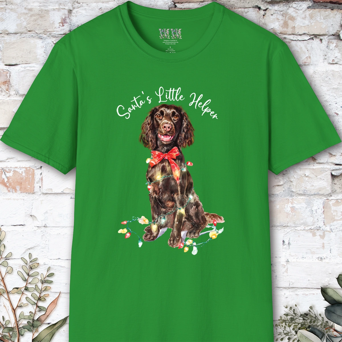 Boykin Spaniel Santa's little helper. unisex T shirt