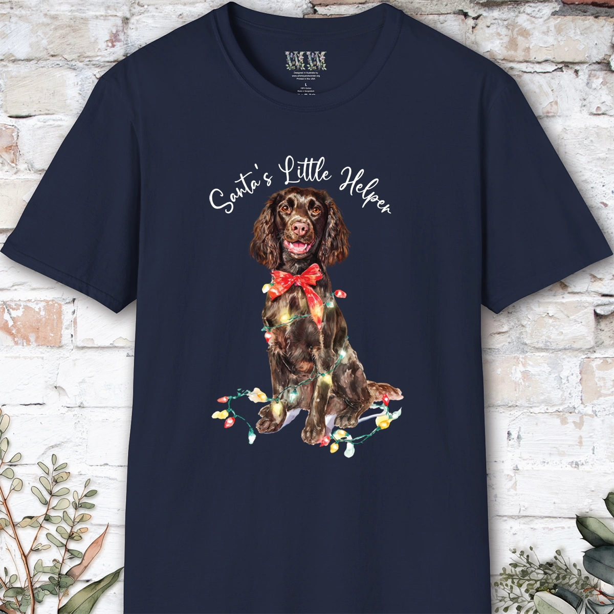 Boykin Spaniel Santa's little helper. unisex T shirt
