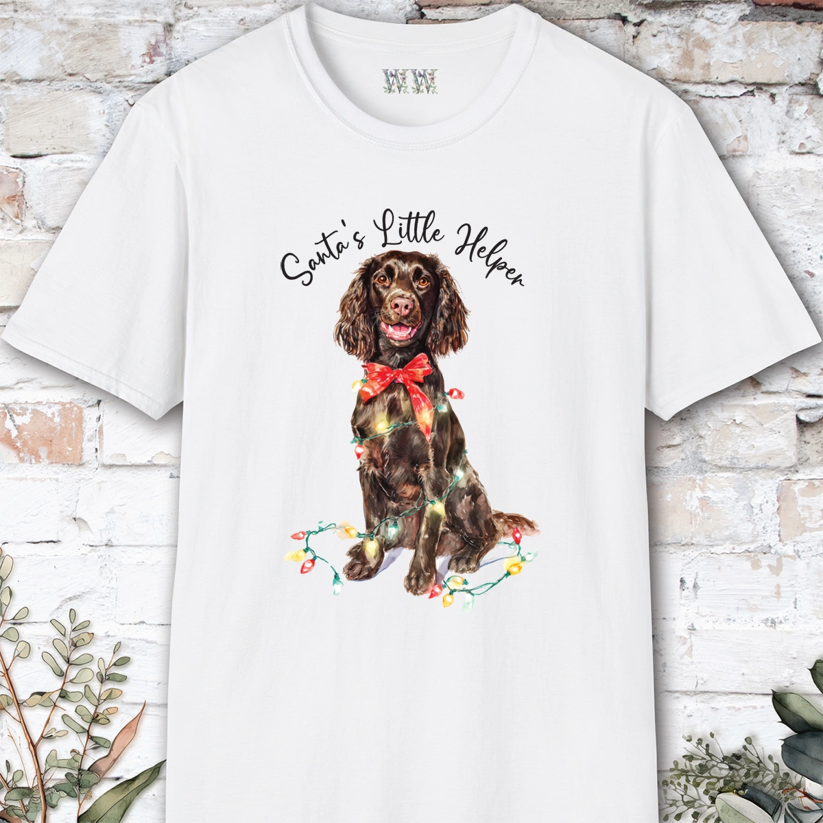 Boykin Spaniel Santa's little helper. unisex T shirt