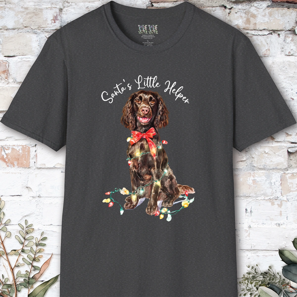 Boykin Spaniel Santa's little helper. unisex T shirt