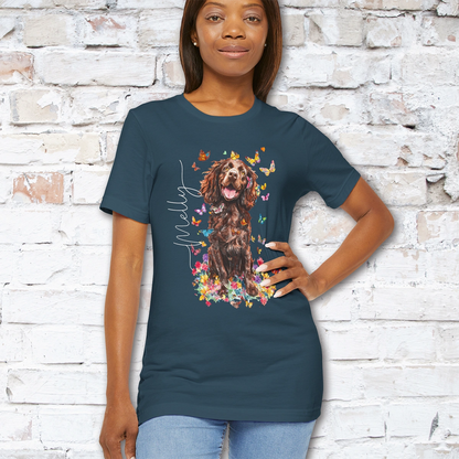Boykin Spaniel Floral Personalized T shirt