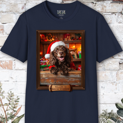 Boykin Spaniel Santa's Workshop Unisex T shirt