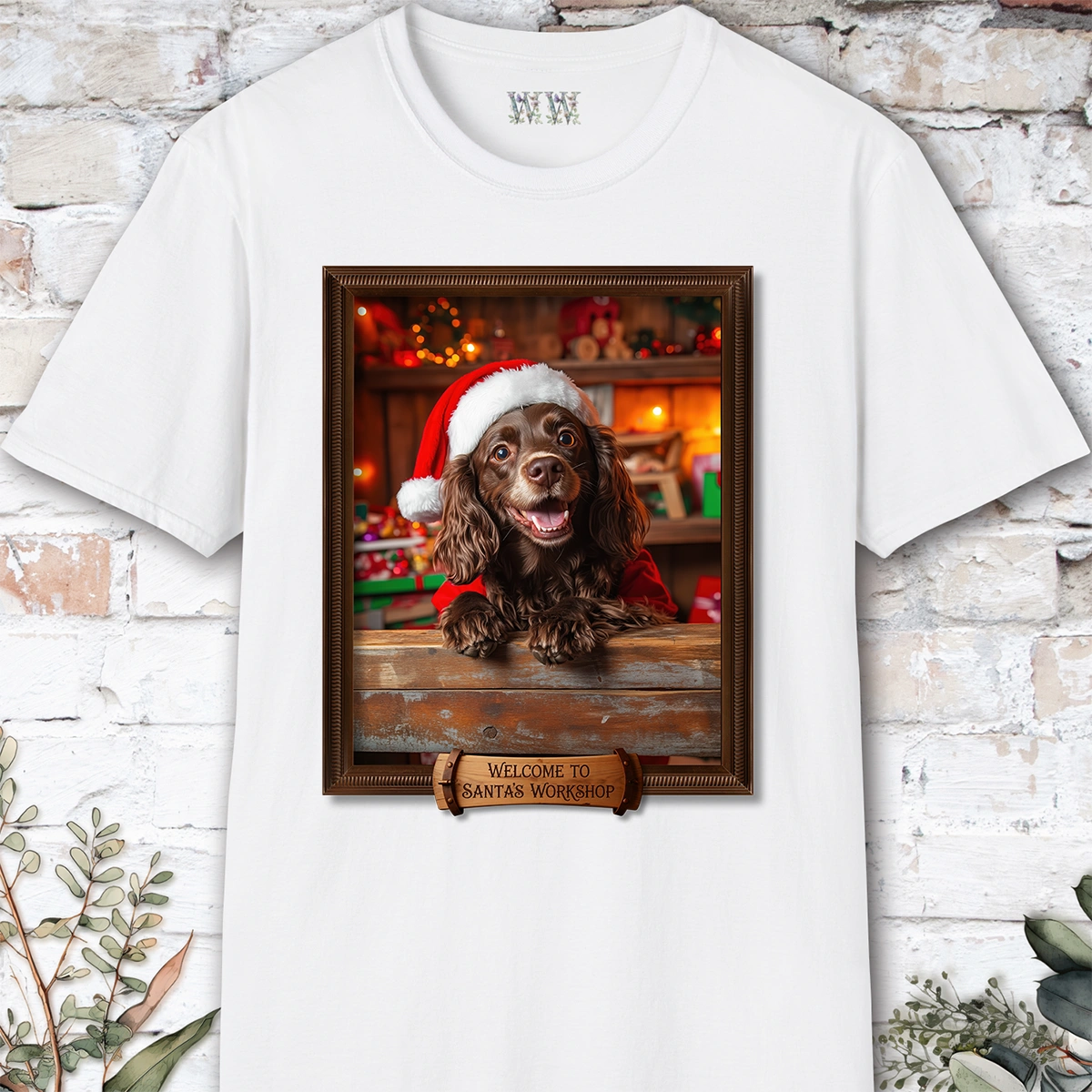 Boykin Spaniel Santa's Workshop Unisex T shirt