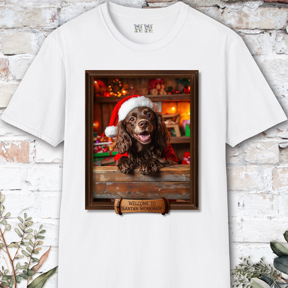 Boykin Spaniel Santa's Workshop Unisex T shirt