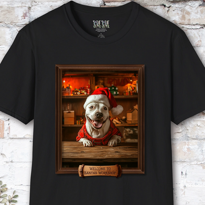 Bull Terrier Santa's Workshop Unisex T shirt