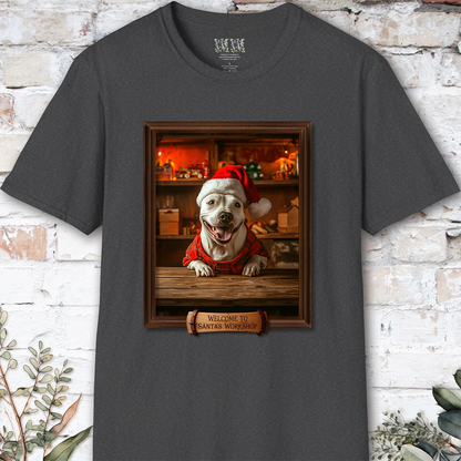Bull Terrier Santa's Workshop Unisex T shirt