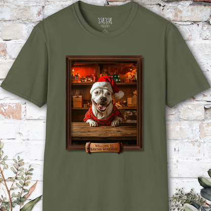 Bull Terrier Santa's Workshop Unisex T shirt