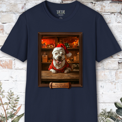 Bull Terrier Santa's Workshop Unisex T shirt