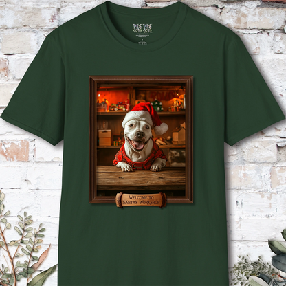 Bull Terrier Santa's Workshop Unisex T shirt