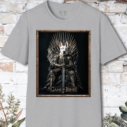 Bull Terrier Game of Bones, Unisex T shirt