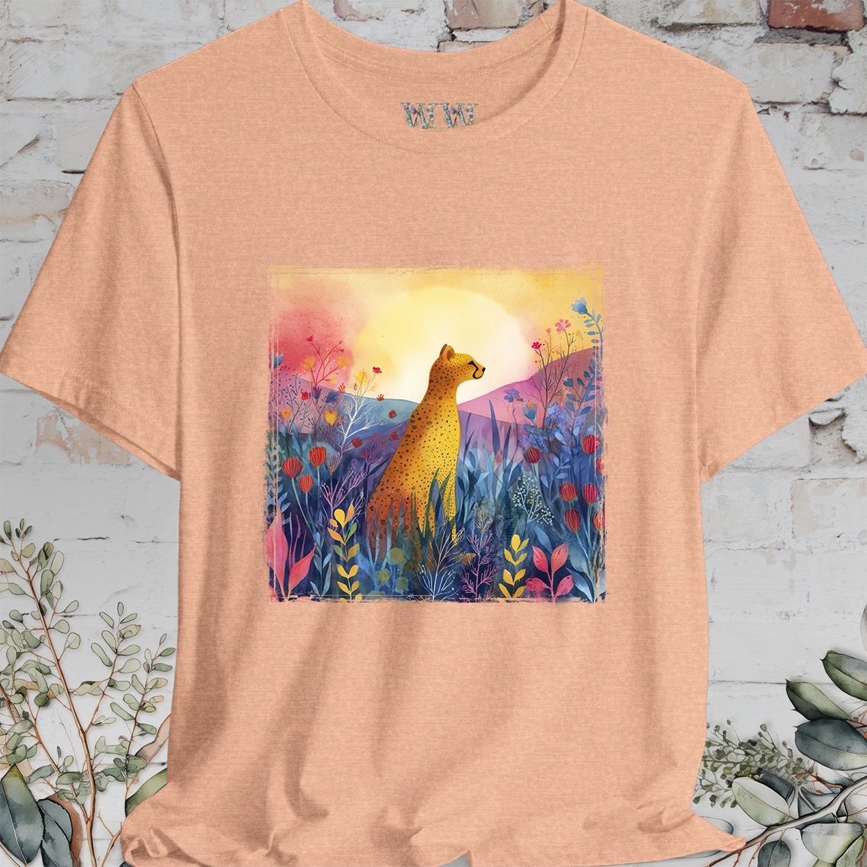 Cheetah Sunrise #1 unisex T shirt