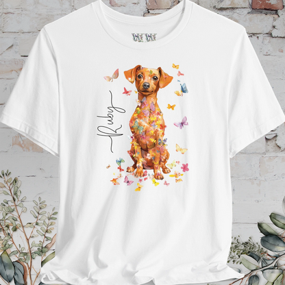 Chiweenie #2, Personalised Floral Butterfly T shirt