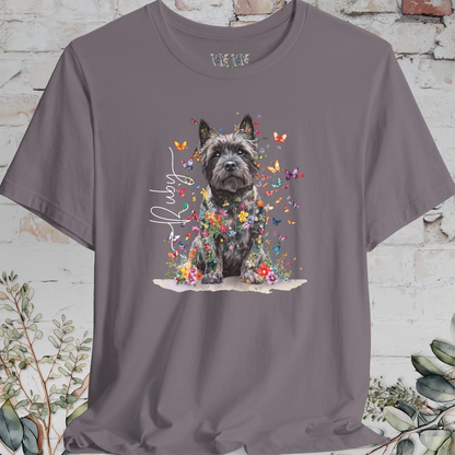 Cairn Terrier #1 Floral Butterfly personalized unisex T shirt