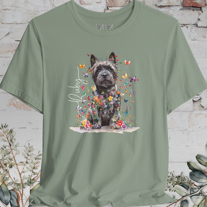 Cairn Terrier #1 Floral Butterfly personalized unisex T shirt